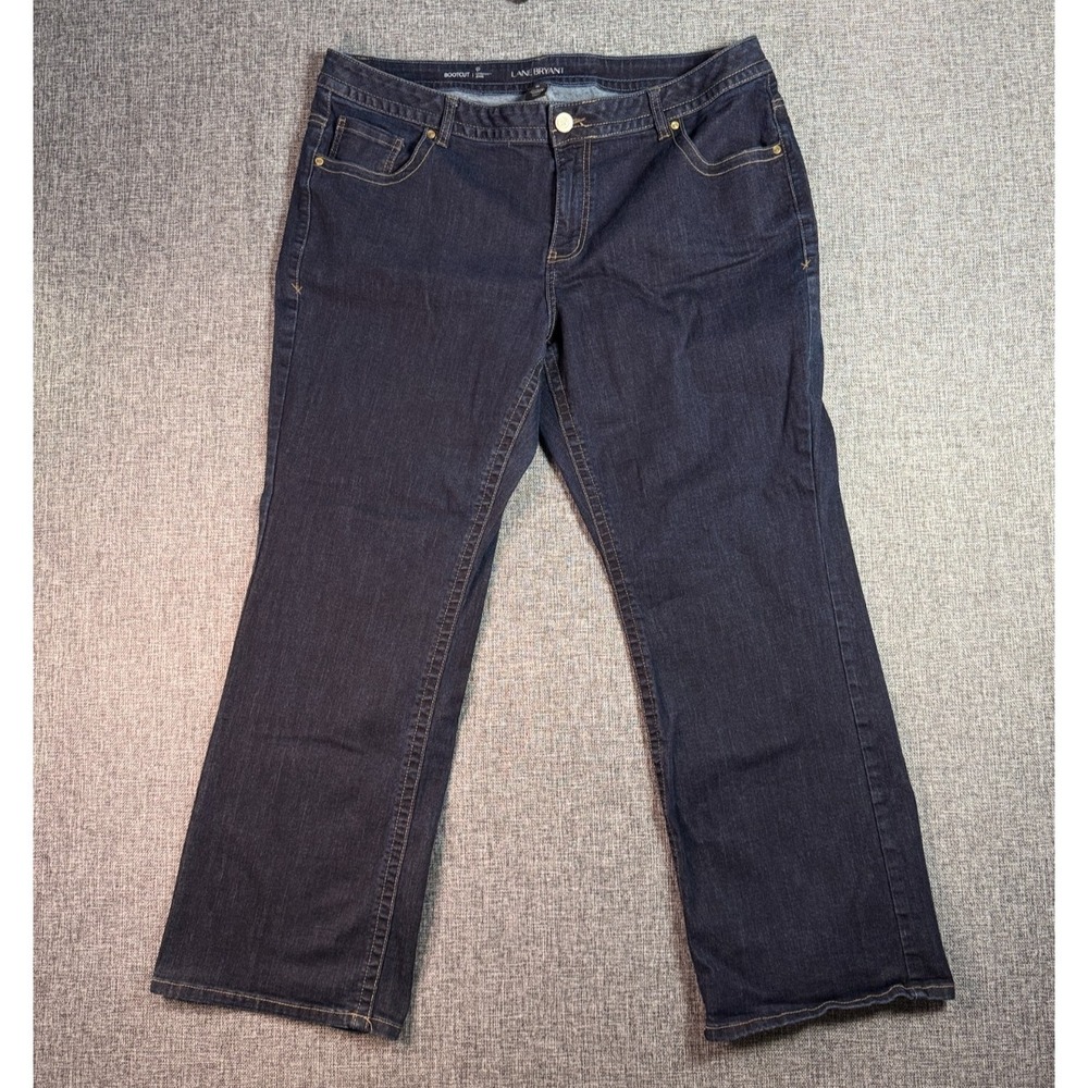 Lands End Original Fit Modern Waist Boot Leg Jeans Women's | Size 22 | Dark Wash